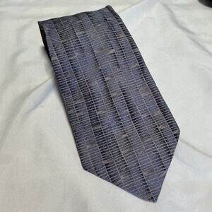 BANANA REPUBLIC Men's Silk Necktie ITALY Designer Tartan Plaid Blue 57”X 3.75”